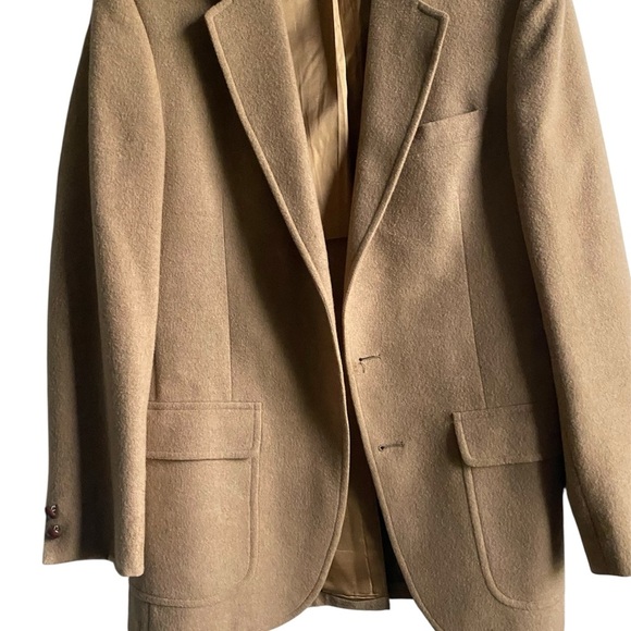 Vintage Merritt Schaefer & Brown Barrister Collection Camel Hair Tan Blazer 40 - Picture 2 of 16